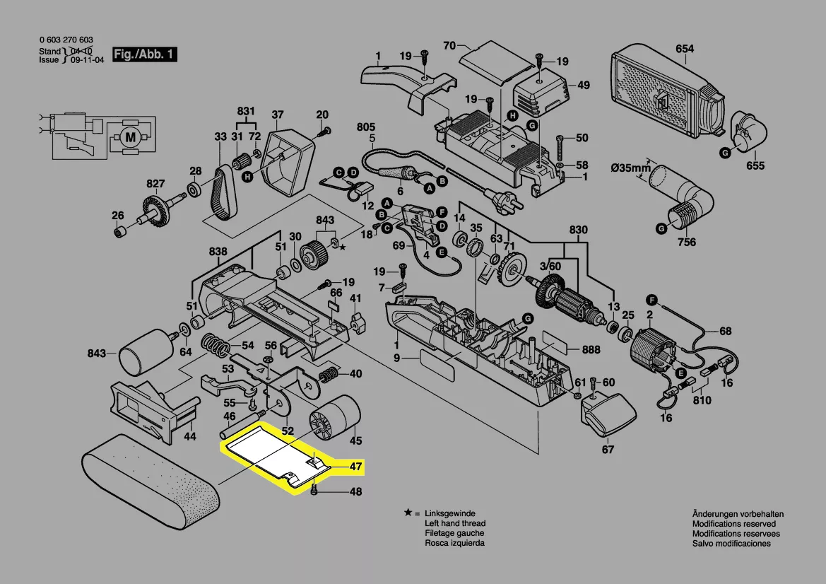 Plaque de base réf. 2 601 098 040
